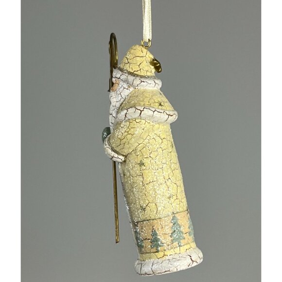 Hallmark Yuletide Santa 2002 Memories of Christmas Chalkware Ornament Postcard - Picture 4 of 16